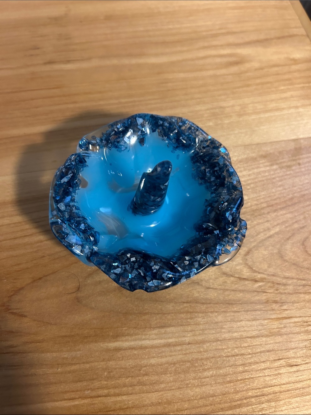 Handmade Blue Resin Geode Ring Holder - Brand